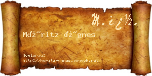 Móritz Ágnes névjegykártya